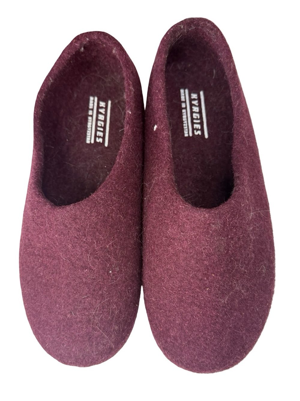 KYRGIES Wool Felt Slippers Unisex M 9-9.5, W 11.5-12